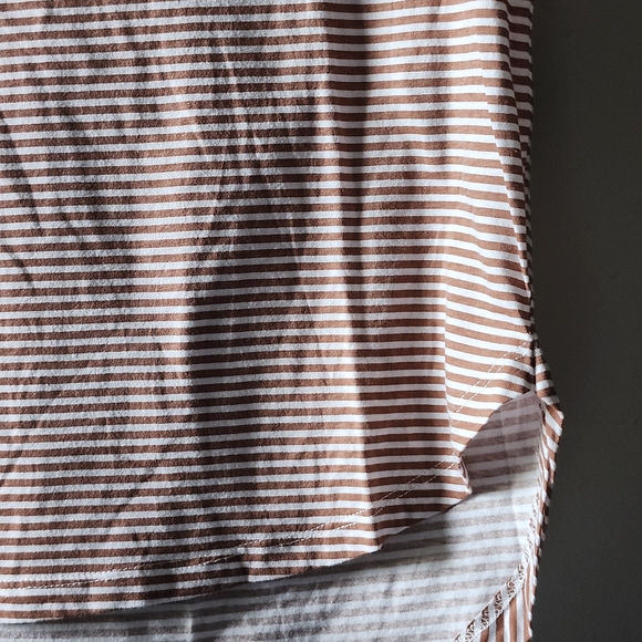 H&M Pink and White Cuffed Sleeve T-Shirt - Picture 2 of 5